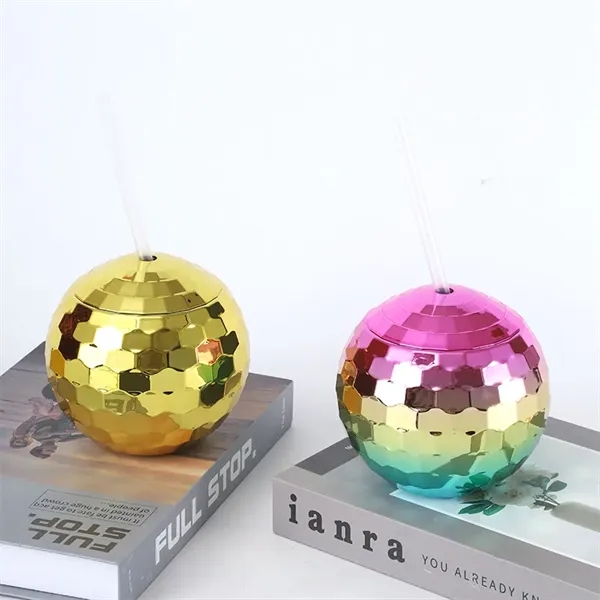 20 oz Retro Disco Ball Cocktail Cup with Lid and Straw - 20 oz Retro Disco Ball Cocktail Cup with Lid and Straw - Image 5 of 15