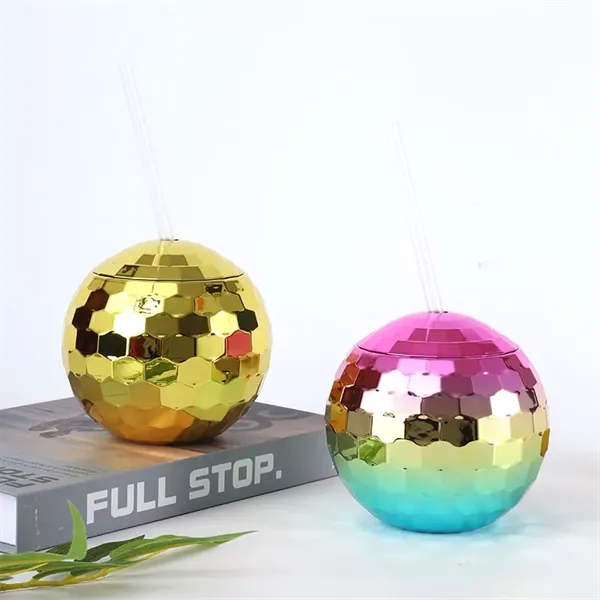 20 oz Retro Disco Ball Cocktail Cup with Lid and Straw - 20 oz Retro Disco Ball Cocktail Cup with Lid and Straw - Image 6 of 15