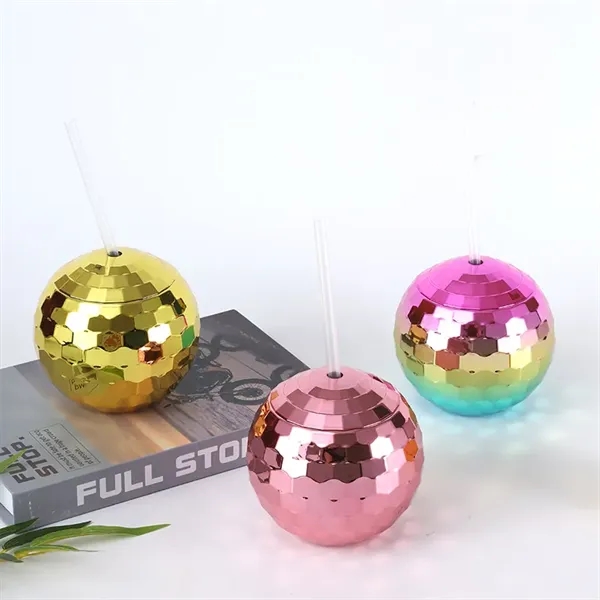 20 oz Retro Disco Ball Cocktail Cup with Lid and Straw - 20 oz Retro Disco Ball Cocktail Cup with Lid and Straw - Image 7 of 15