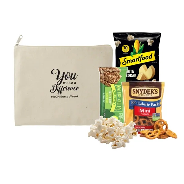 Organic Zipper Travel Pouch with Snacks - Organic Zipper Travel Pouch with Snacks - Image 0 of 4