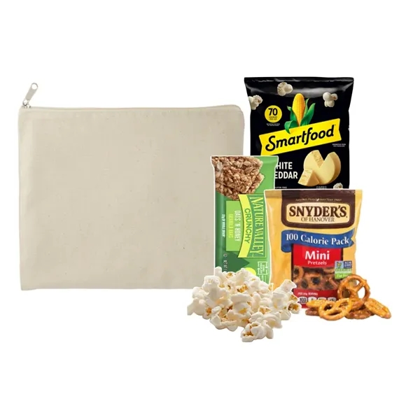 Organic Zipper Travel Pouch with Snacks - Organic Zipper Travel Pouch with Snacks - Image 1 of 4