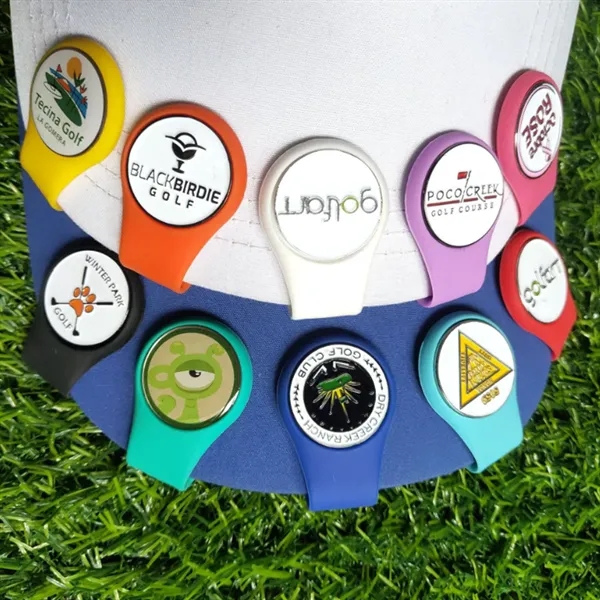 Personalized Golf Ball Marker with Silicone Hat Clip - Personalized Golf Ball Marker with Silicone Hat Clip - Image 3 of 5