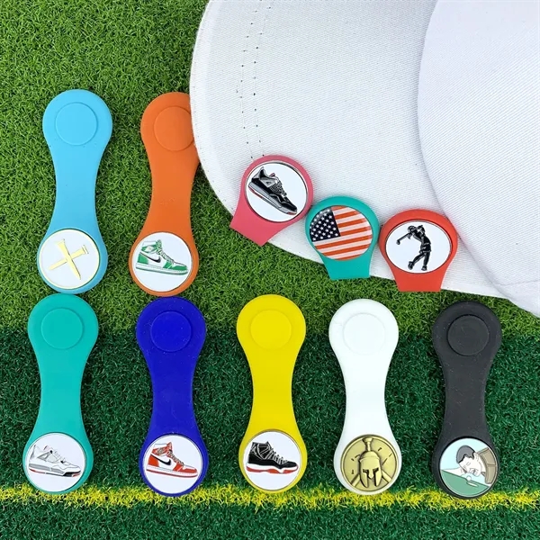 Personalized Golf Ball Marker with Silicone Hat Clip - Personalized Golf Ball Marker with Silicone Hat Clip - Image 5 of 5