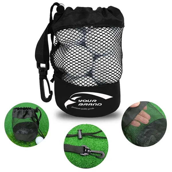 Versatile Golf Ball Carrying Bag with Drawstring Closure - Versatile Golf Ball Carrying Bag with Drawstring Closure - Image 3 of 3