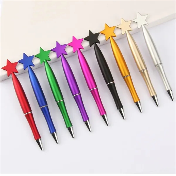 Multicolor Star Shaped Plastic Ballpoint Pens Office Gift - Multicolor Star Shaped Plastic Ballpoint Pens Office Gift - Image 1 of 3