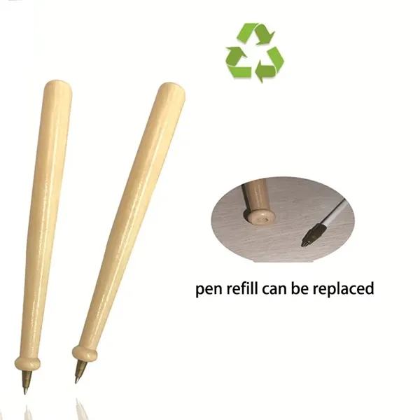 Creative Eco-Friendly Reusable Wooden Ballpoint Pen - Creative Eco-Friendly Reusable Wooden Ballpoint Pen - Image 2 of 2