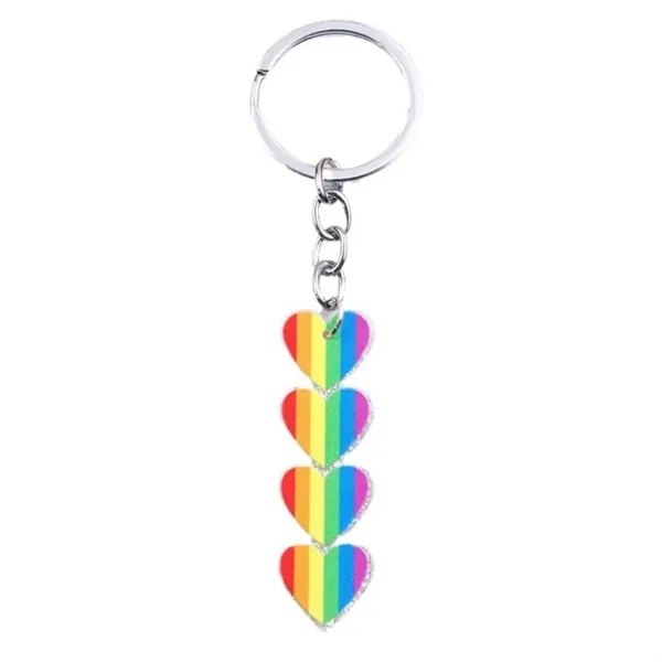 Rainbow Gay Series Love Acrylic Keychain - Rainbow Gay Series Love Acrylic Keychain - Image 1 of 4