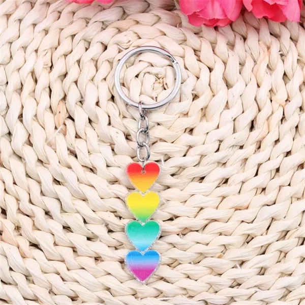 Rainbow Gay Series Love Acrylic Keychain - Rainbow Gay Series Love Acrylic Keychain - Image 4 of 4