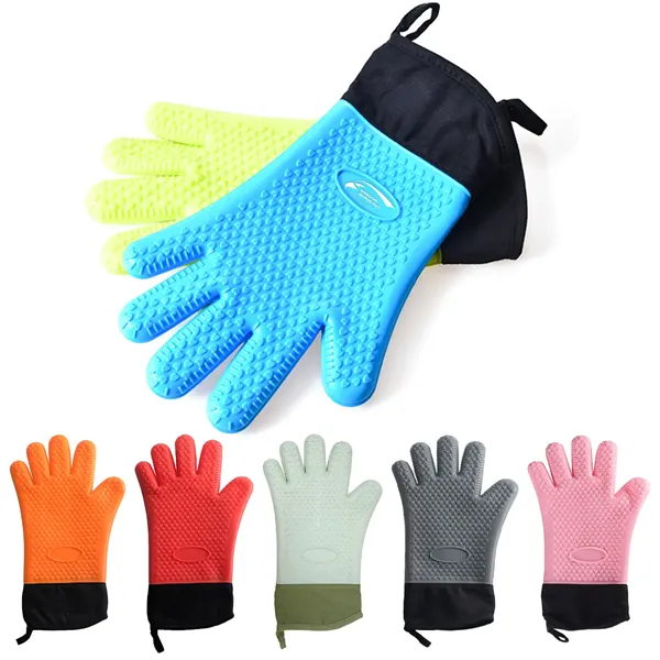 BBQ Grilling Heat-Resistant Kitchen Silicone Oven Mitts - BBQ Grilling Heat-Resistant Kitchen Silicone Oven Mitts - Image 0 of 5