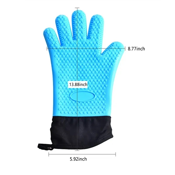 BBQ Grilling Heat-Resistant Kitchen Silicone Oven Mitts - BBQ Grilling Heat-Resistant Kitchen Silicone Oven Mitts - Image 1 of 5