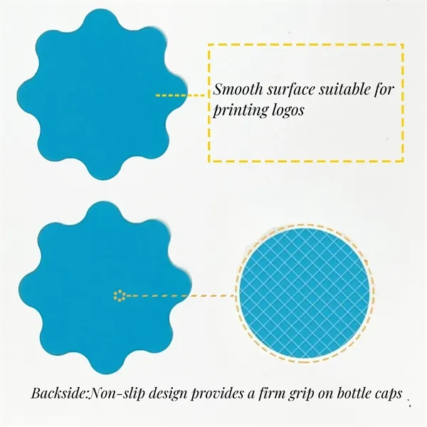 Silicone Flower Jar Bottle Opener Coaster Gripper Pad - Silicone Flower Jar Bottle Opener Coaster Gripper Pad - Image 2 of 2