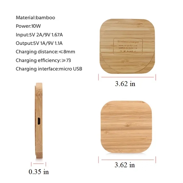 10W Wooden Wireless Charger - 10W Wooden Wireless Charger - Image 2 of 5