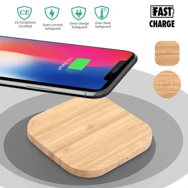10W Wooden Wireless Charger - 10W Wooden Wireless Charger - Image 5 of 5