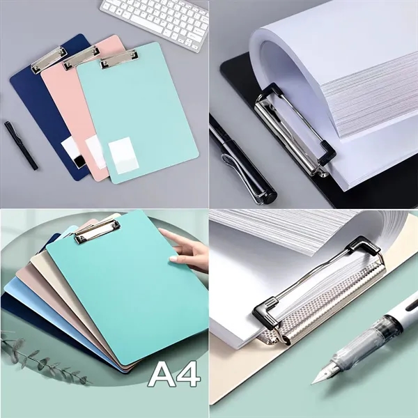 A4 Colorful Transparent Plastic Clipboard - A4 Colorful Transparent Plastic Clipboard - Image 3 of 3