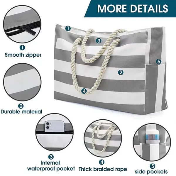 Large Beach Tote Bag For Women - Large Beach Tote Bag For Women - Image 2 of 4