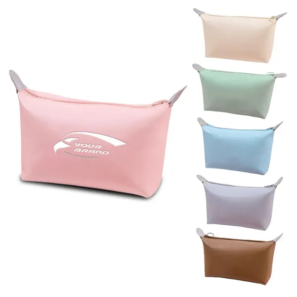 Waterproof Zipper Leatherette Pencil Case Cosmetic Pouch - Waterproof Zipper Leatherette Pencil Case Cosmetic Pouch - Image 0 of 4
