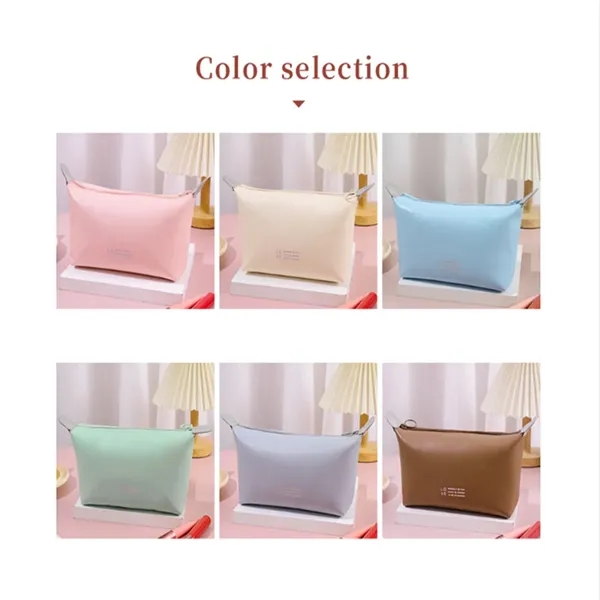 Waterproof Zipper Leatherette Pencil Case Cosmetic Pouch - Waterproof Zipper Leatherette Pencil Case Cosmetic Pouch - Image 4 of 4