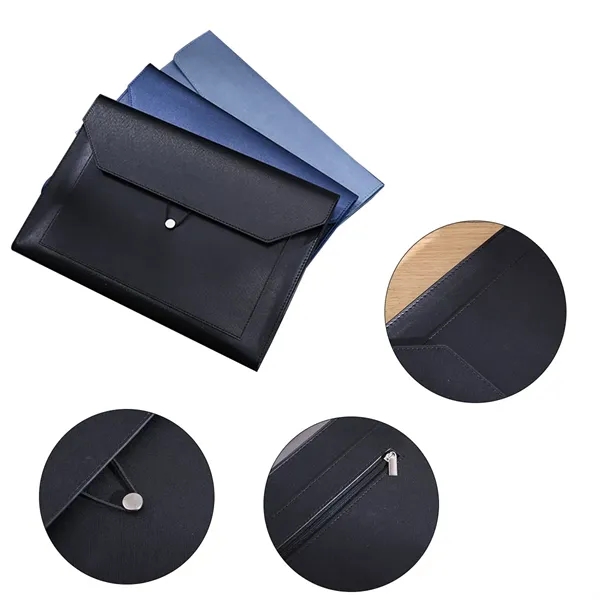PU Leather Business A4 File Folder Document Storage - PU Leather Business A4 File Folder Document Storage - Image 3 of 4
