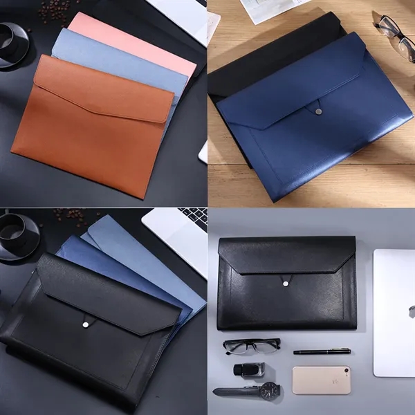 PU Leather Business A4 File Folder Document Storage - PU Leather Business A4 File Folder Document Storage - Image 4 of 4