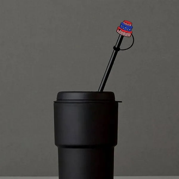 Independence Day SILICONE STRAW TOPPER - Independence Day SILICONE STRAW TOPPER - Image 1 of 6