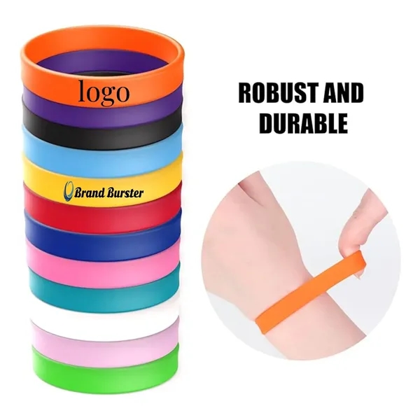 Custom Solid Color Silicone Wristband - Custom Solid Color Silicone Wristband - Image 0 of 4