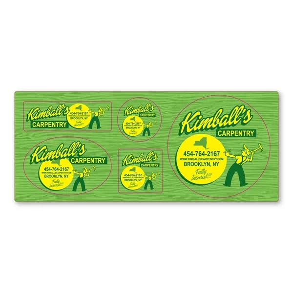 Repositionable Decal Sticker Sheet 3.75" x 9" - 4 Mil - Repositionable Decal Sticker Sheet 3.75" x 9" - 4 Mil - Image 0 of 5