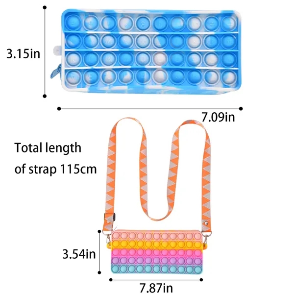 Pencil Case Sensory Silicone Bubble Toy Stationery - Pencil Case Sensory Silicone Bubble Toy Stationery - Image 1 of 9