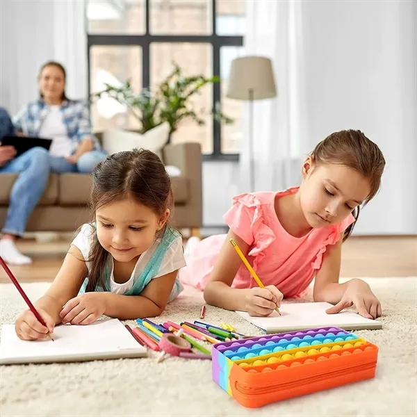 Pencil Case Sensory Silicone Bubble Toy Stationery - Pencil Case Sensory Silicone Bubble Toy Stationery - Image 4 of 9
