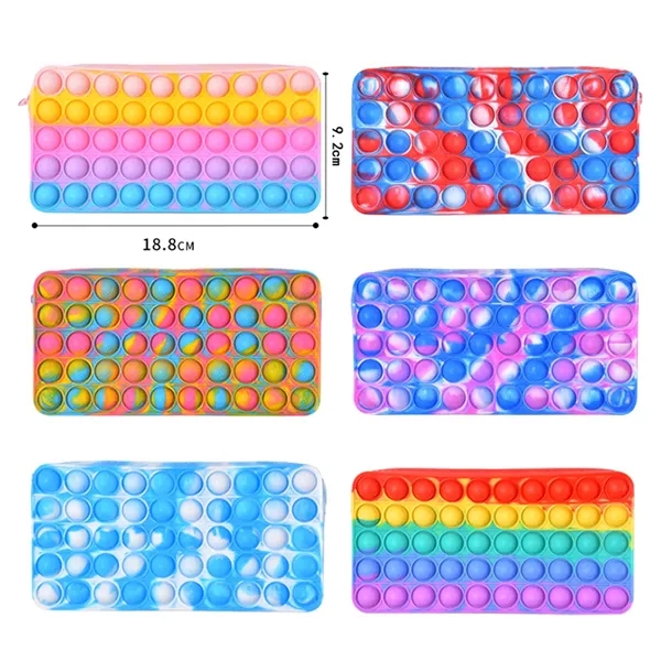Pencil Case Sensory Silicone Bubble Toy Stationery - Pencil Case Sensory Silicone Bubble Toy Stationery - Image 6 of 9