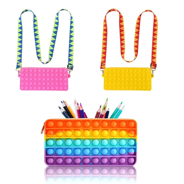 Pencil Case Sensory Silicone Bubble Toy Stationery - Pencil Case Sensory Silicone Bubble Toy Stationery - Image 9 of 9
