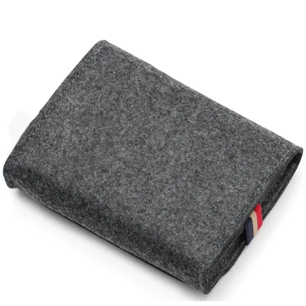 Mini Felt Pouch Power Bank Storage Bag - Mini Felt Pouch Power Bank Storage Bag - Image 3 of 3