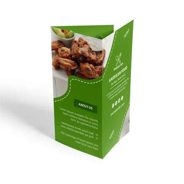 Brochure -Tri Folded 3 Panel scored only - 100lb Paper Gloss - Brochure -Tri Folded 3 Panel scored only - 100lb Paper Gloss - Image 0 of 1
