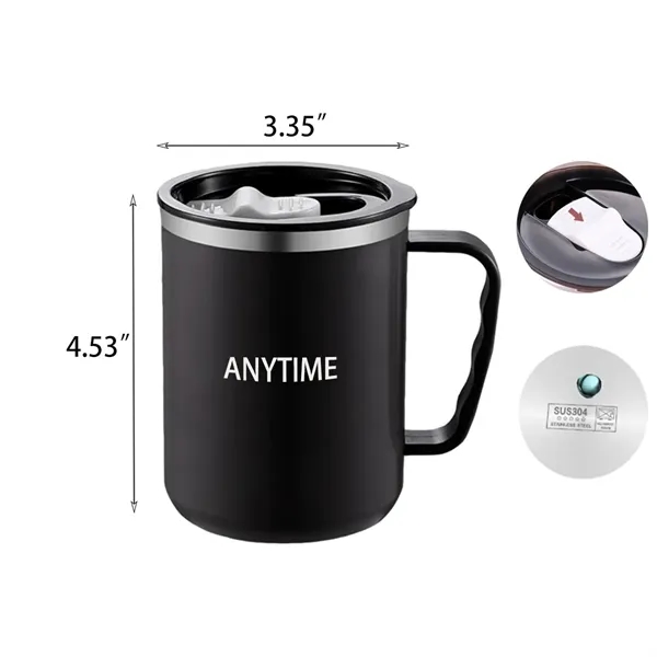 17oz Stainless Steel Insulated Coffee Mug With Lid