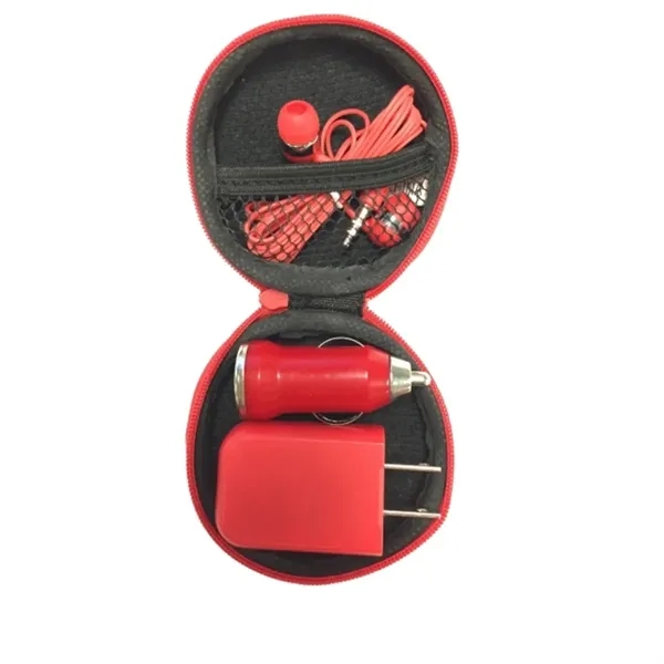 3In1 Travel Headphone/Charging Plug/Car Charger Portable Set - 3In1 Travel Headphone/Charging Plug/Car Charger Portable Set - Image 2 of 6
