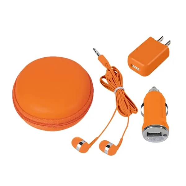3In1 Travel Headphone/Charging Plug/Car Charger Portable Set - 3In1 Travel Headphone/Charging Plug/Car Charger Portable Set - Image 3 of 6