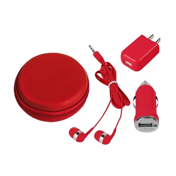 3In1 Travel Headphone/Charging Plug/Car Charger Portable Set - 3In1 Travel Headphone/Charging Plug/Car Charger Portable Set - Image 5 of 6