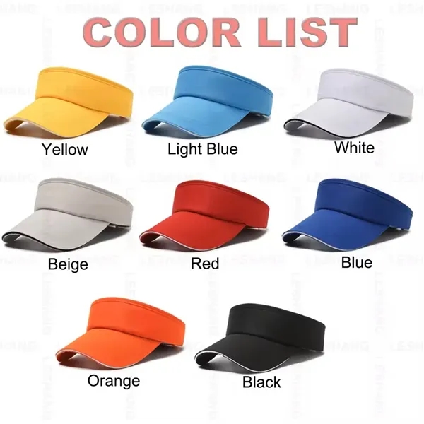 Outdoor Tennis Running Hat Women Mens Sun Visor Cap - Outdoor Tennis Running Hat Women Mens Sun Visor Cap - Image 14 of 14
