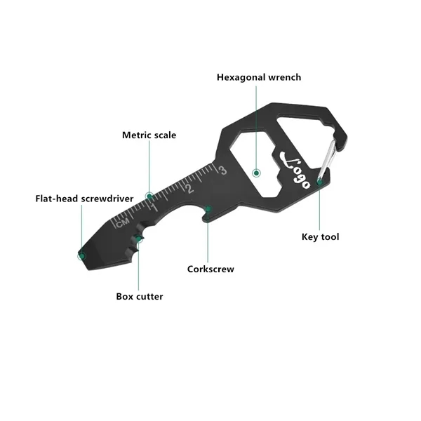 6 In 1 Multi-tool Keychain - 6 In 1 Multi-tool Keychain - Image 1 of 3