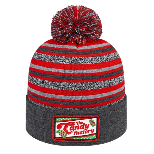 Striped Knit Cap with Cuff - Striped Knit Cap with Cuff - Image 0 of 5