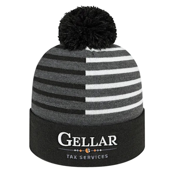 Half Color Knit Cap with Cuff - Half Color Knit Cap with Cuff - Image 0 of 5