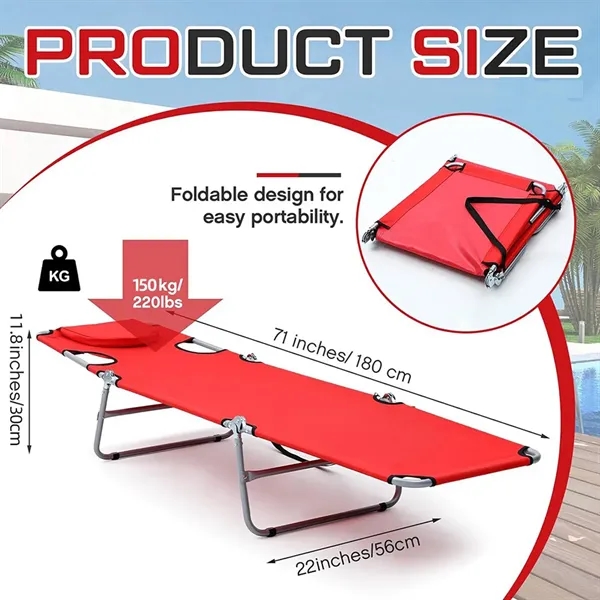 Chaise Lounge Beach Chair - Chaise Lounge Beach Chair - Image 2 of 5