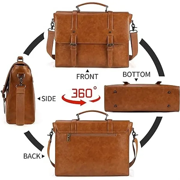 Laptop Briefcase Messenger Bag - Laptop Briefcase Messenger Bag - Image 3 of 5
