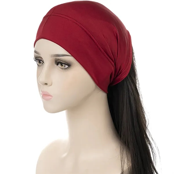 Ladies Pure Color Mercerized Bonnet - Ladies Pure Color Mercerized Bonnet - Image 2 of 3