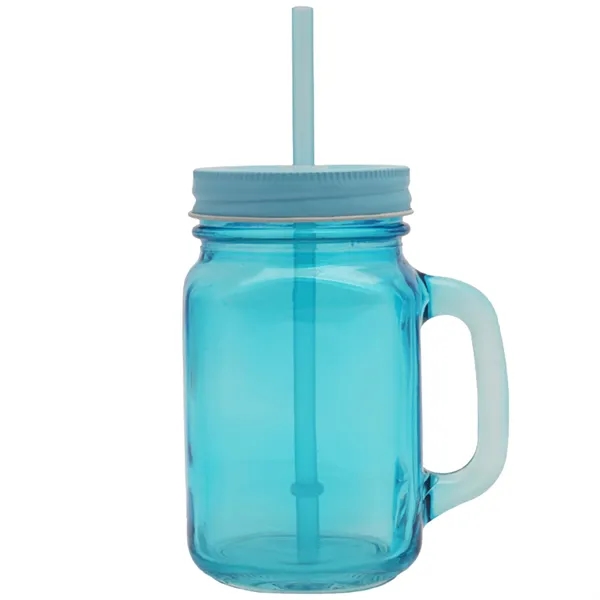 15 oz. Colored Mason Jars with Handle - 15 oz. Colored Mason Jars with Handle - Image 2 of 5