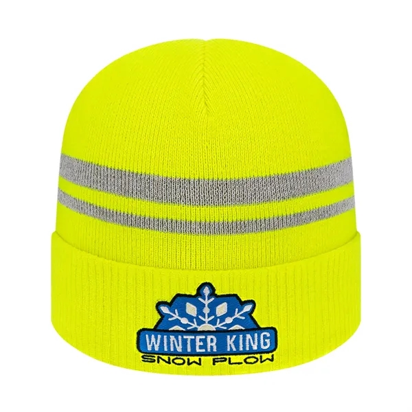 Reflective Knit Cap with Cuff