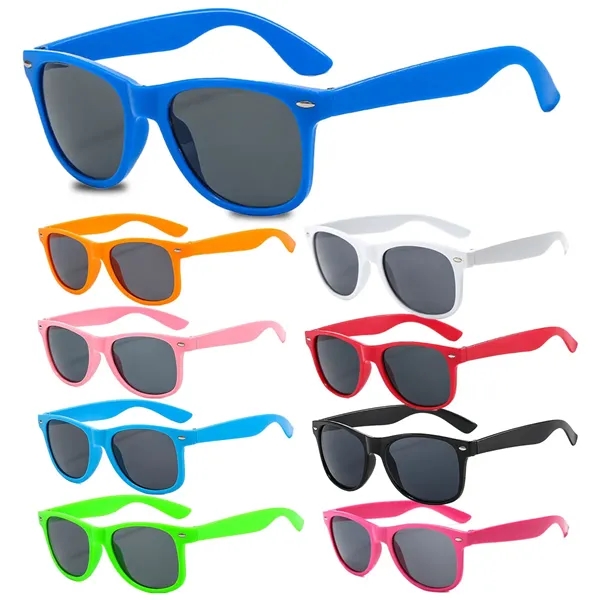 Unisex Neon Color Kids Sunglasses with UV400 Protection - Unisex Neon Color Kids Sunglasses with UV400 Protection - Image 2 of 2