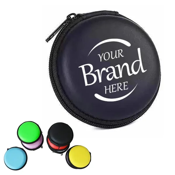 Portable Round Headphone Storage Box - Portable Round Headphone Storage Box - Image 0 of 2