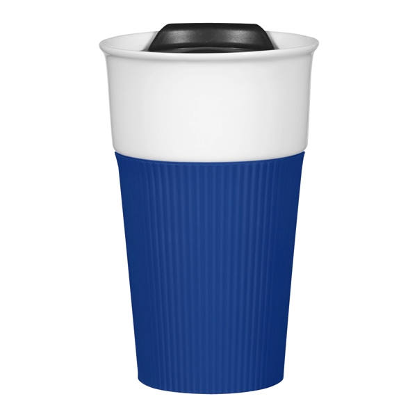 13 oz Ceramic Travel Mugs W/lid