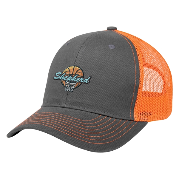 Cotton Twill Mesh Back Cap - Cotton Twill Mesh Back Cap - Image 17 of 48
