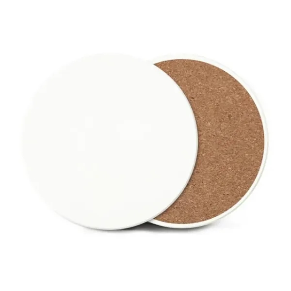 Round Ceramic Stone Table Coasters - Round Ceramic Stone Table Coasters - Image 1 of 5
